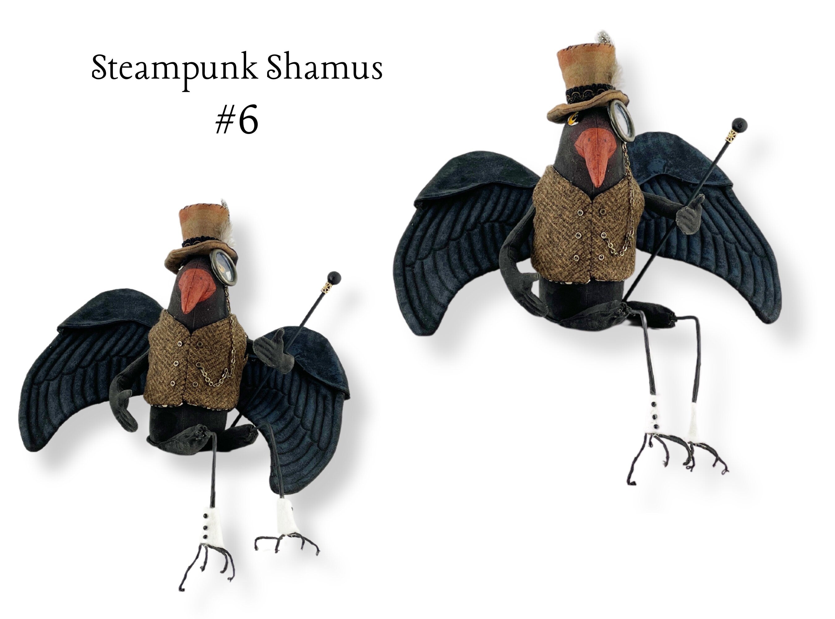 Steampunk Shamus Crow Figure