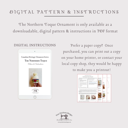 The Northern Toque Digital Downloadable Hand Sewing Pattern