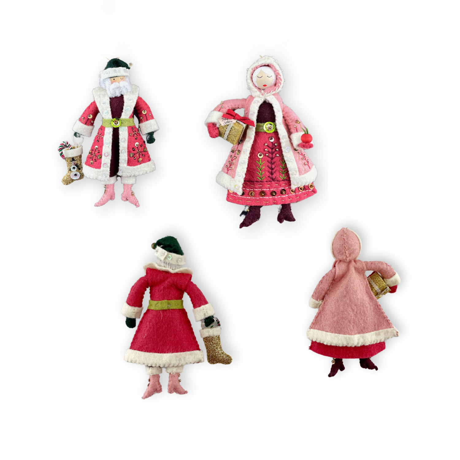 Santa and Mrs. Claus Craft Kit Cranberry Red