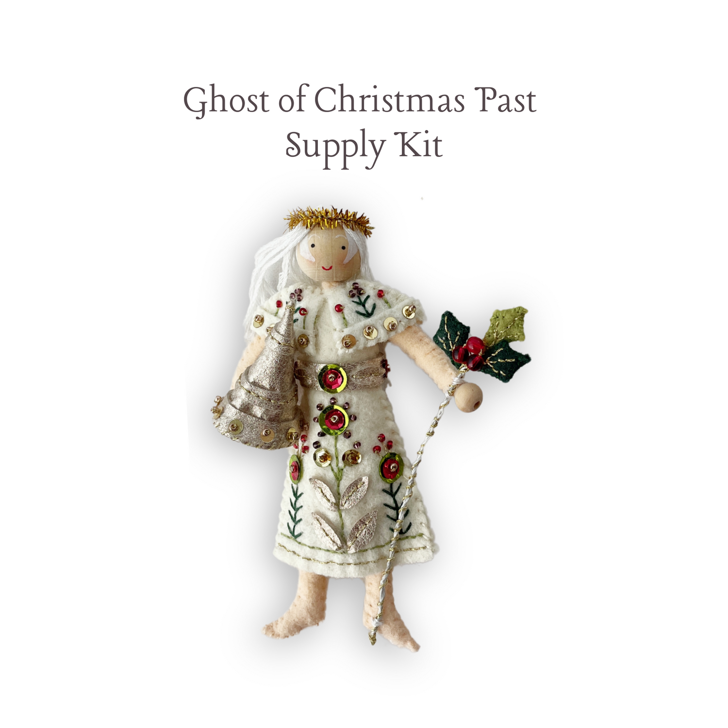 Ghost of Christmas Past Craft Kit Cranberry Red