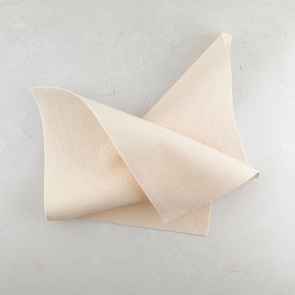 White Peach Wool Blend Felt