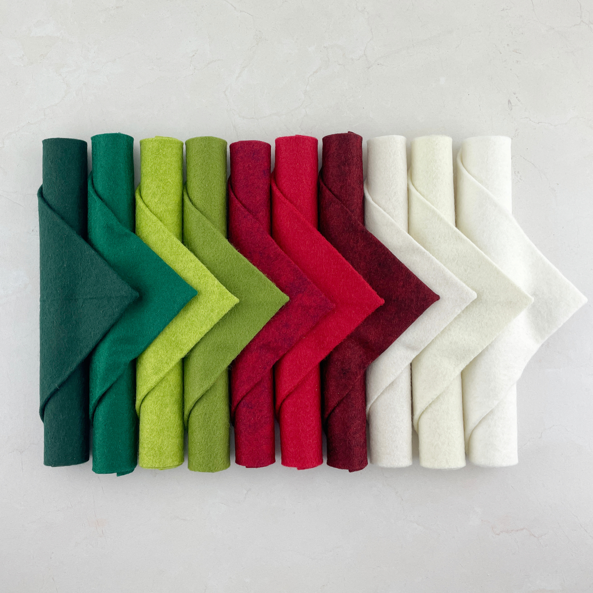 Yuletide Palette Curated Wool Blend Felt Bundle