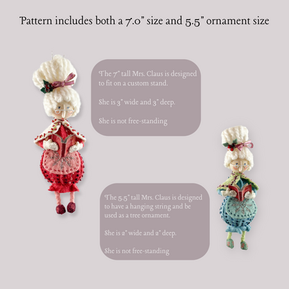 Whimsical Mrs. Claus E-Pattern and Instructions