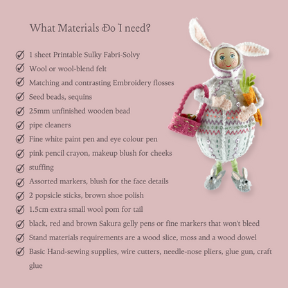 Whimsical Easter Bunny E-Pattern and Instructions