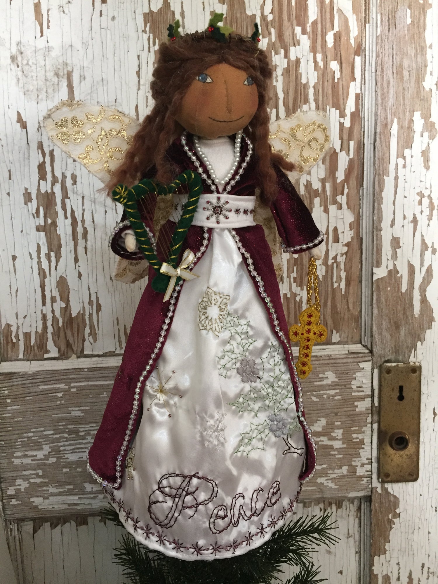 Christmas Angel Tree Topper Doll Sewing Pattern