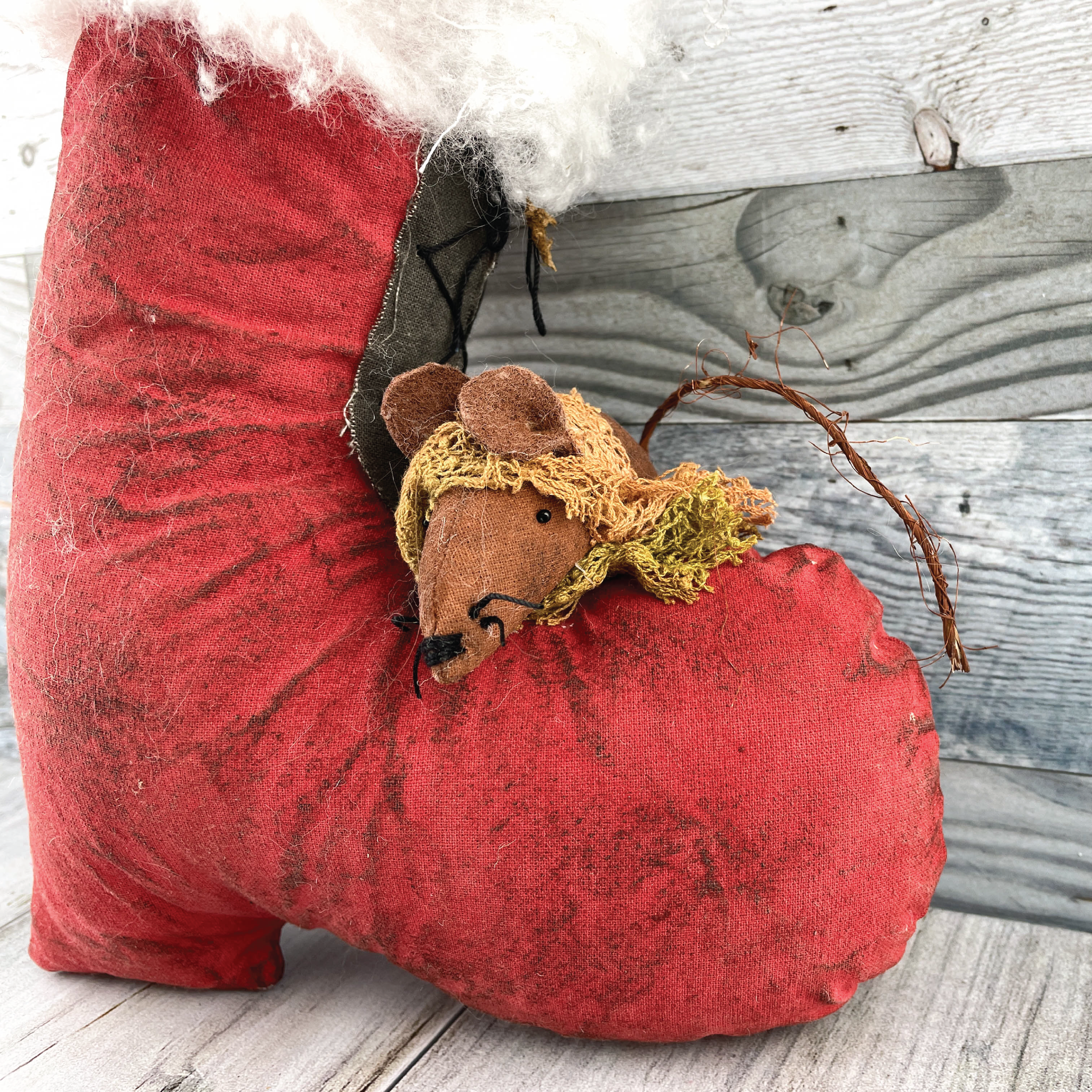 Handmade Santa Boot Wall or Door Hanger