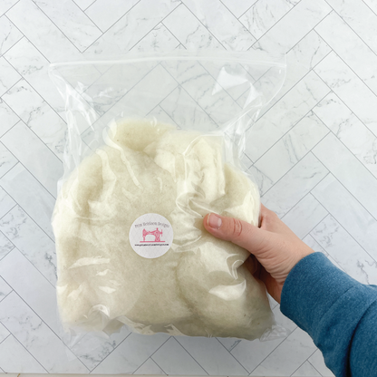 Pure Sheep Wool Stuffing / Natural Carded Fleece for Stuffing Plushies and Dolls