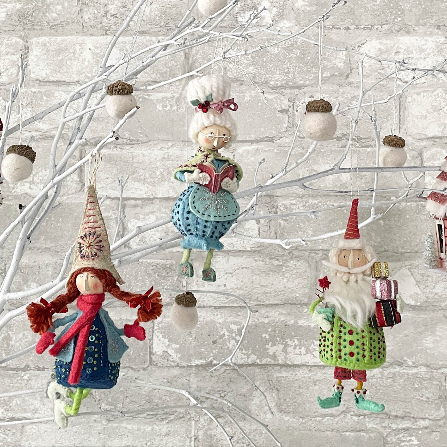 Whimsical Mrs. Claus Ornament Craft Kit Winter Frost
