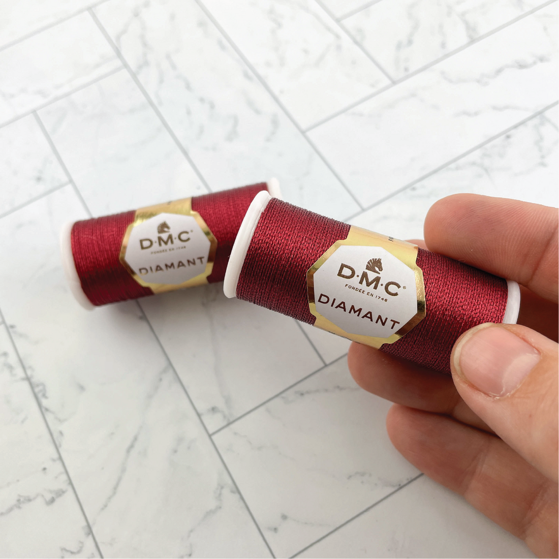 DMC 321 Red Diamant Metallic Hand Embroidery Thread