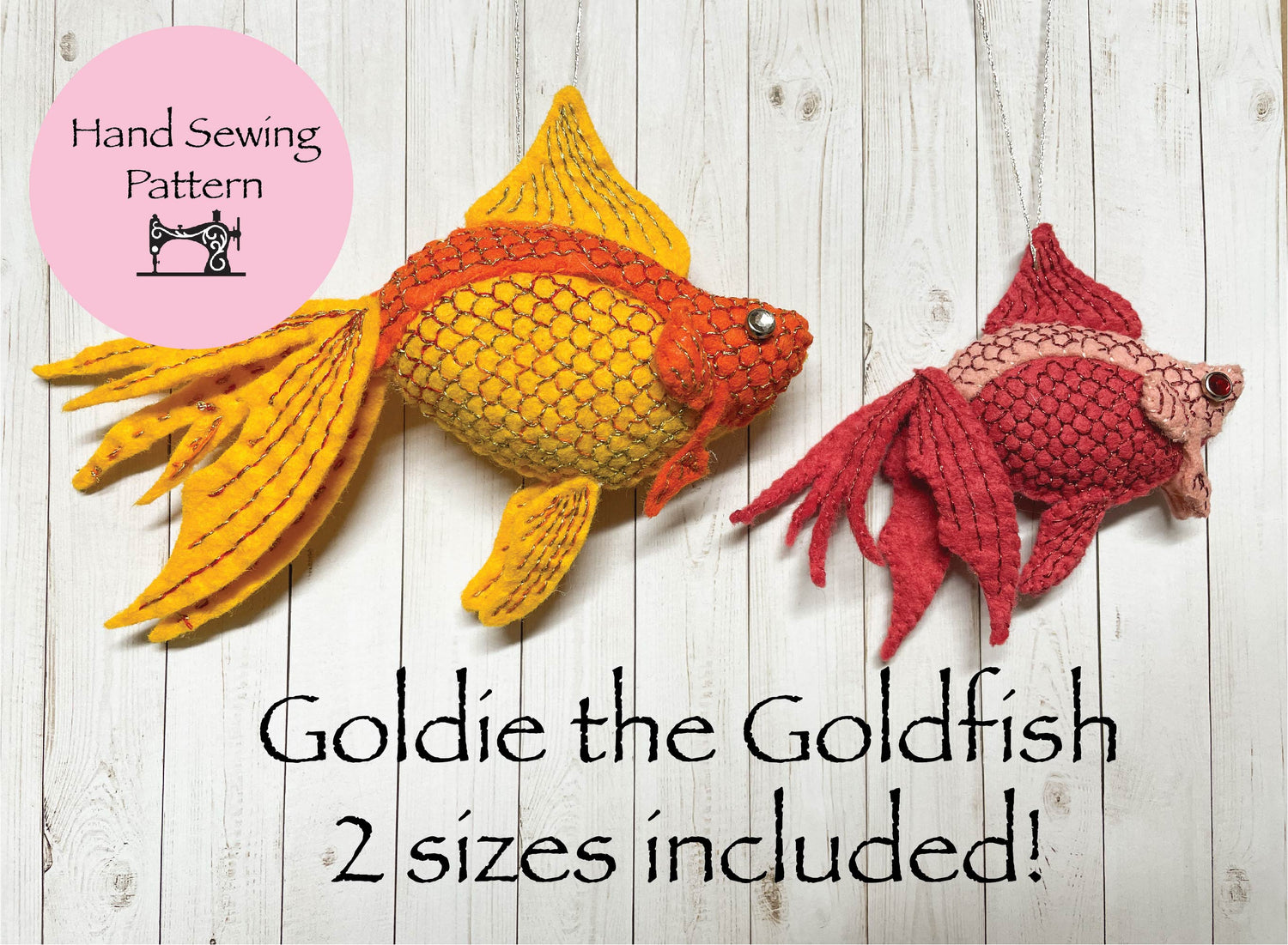 Goldie The Goldfish Hand Sewing Pattern