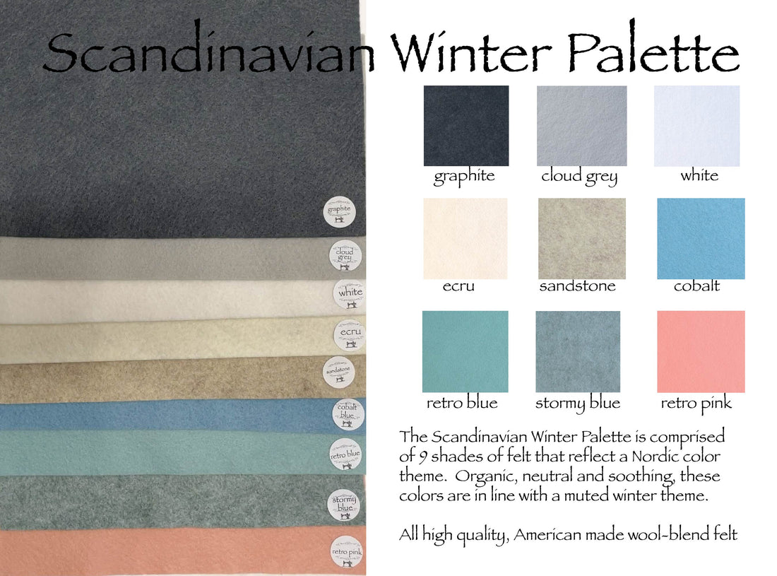 Scandinavian Palette Merino Wool Blend Felt Sheets