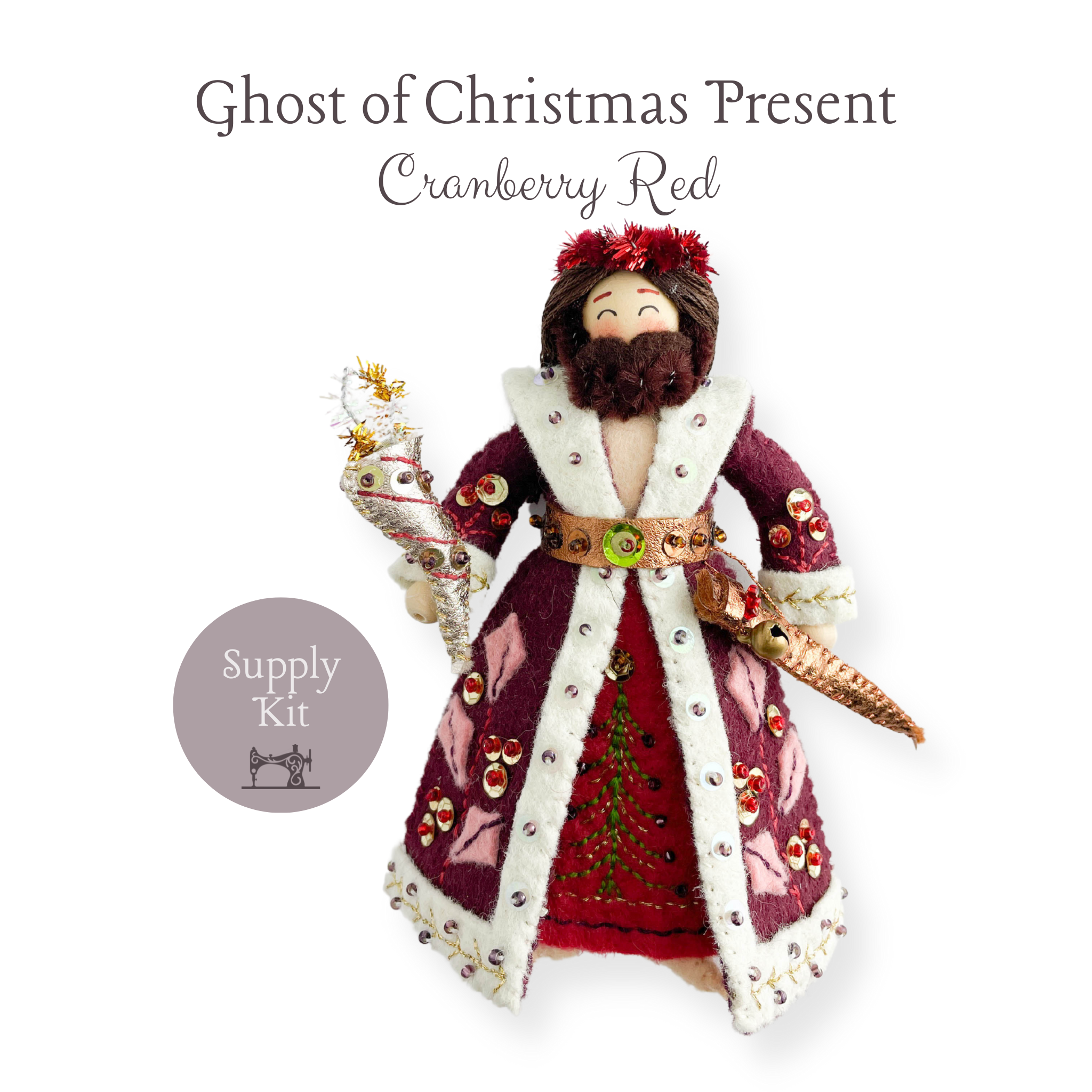 Ghost of Christmas Present Craft Kit Cranberry Red