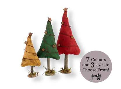 Rustic Handmade and Whimsical Christmas Trees / Cottagecore Primitive Christmas Decoration Home Decor / Grinchmas Trees