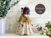 One of a Kind Nursery Decorative Doll / Handmade Church Mouse / Evelyn Goes to Church