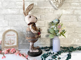 One of a Kind Handmade Bunny Doll / Handmade Cloth Doll / Spring and Easter Bunny Decoration