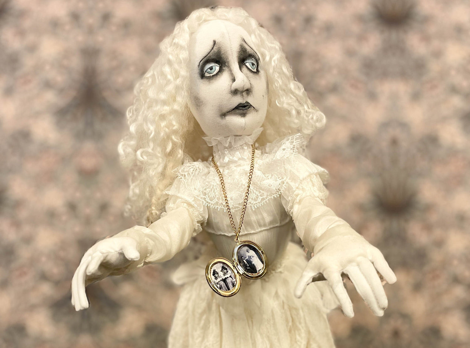 One of a Kind Handmade Halloween Ghost Doll Helena