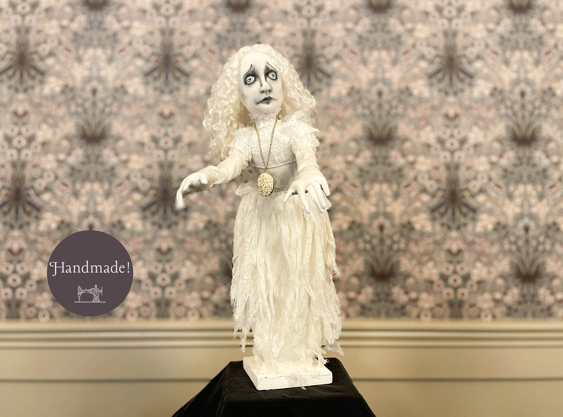 One of a Kind Handmade Halloween Ghost Doll Helena