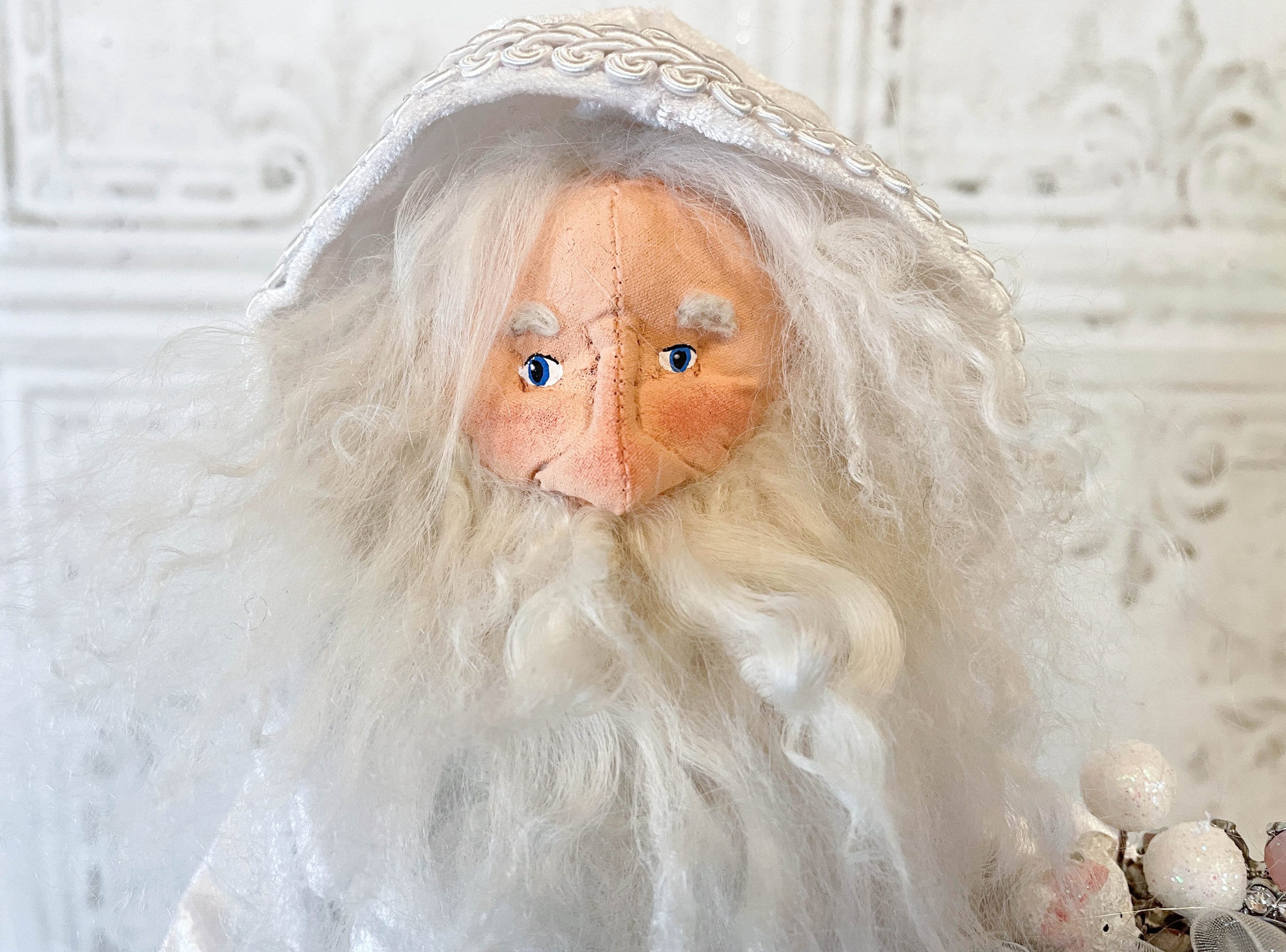 Handmade Santa Decorative Doll / Vintage Inspired One of a Kind Father Christmas Figure