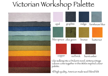 Victorian Workshop Palette Merino Wool Blend Felt Sheets